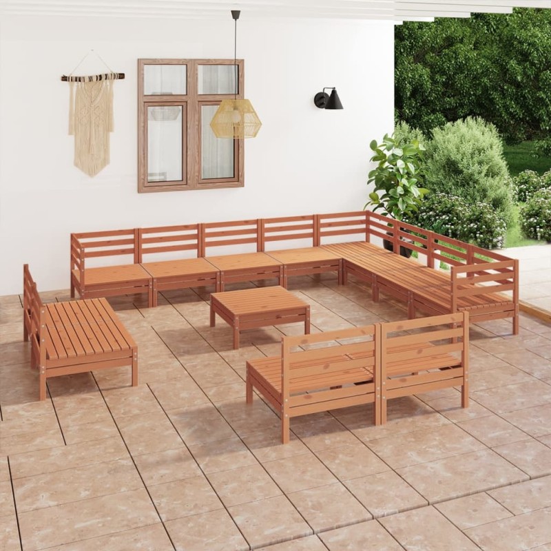 vidaXL 13-tlg. Garten-Lounge-Set Massivholz Kiefer Honigbraun vidaXL 13-tlg. Garten-Lounge-Set Massivholz Kiefer Honigbraun