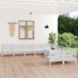vidaXL 10-tlg. Garten-Lounge-Set Weiß Massivholz Kiefer vidaXL 10-tlg. Garten-Lounge-Set Weiß Massivholz Kiefer