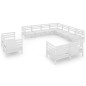 vidaXL 11-tlg. Garten-Lounge-Set Massivholz Kiefer Weiß vidaXL 11-tlg. Garten-Lounge-Set Massivholz Kiefer Weiß