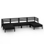 vidaXL 6-tlg. Garten-Lounge-Set Schwarz Massivholz Kiefer vidaXL 6-tlg. Garten-Lounge-Set Schwarz Massivholz Kiefer
