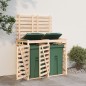 vidaXL Mülltonnenbox für 2 Tonnen Massivholz Kiefer vidaXL Mülltonnenbox für 2 Tonnen Massivholz Kiefer