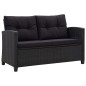 vidaXL 6-tlg. Garten-Sofagarnitur mit Auflagen Poly Rattan Schwarz vidaXL 6-tlg. Garten-Sofagarnitur mit Auflagen Poly Rattan Schwarz