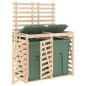 vidaXL Mülltonnenbox für 2 Tonnen Massivholz Kiefer vidaXL Mülltonnenbox für 2 Tonnen Massivholz Kiefer