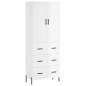 vidaXL Highboard Hochglanz-Weiß 69,5x34x180 cm Holzwerkstoff vidaXL Highboard Hochglanz-Weiß 69,5x34x180 cm Holzwerkstoff