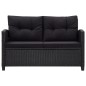 vidaXL 6-tlg. Garten-Sofagarnitur mit Auflagen Poly Rattan Schwarz vidaXL 6-tlg. Garten-Sofagarnitur mit Auflagen Poly Rattan Schwarz