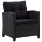 vidaXL 6-tlg. Garten-Sofagarnitur mit Auflagen Poly Rattan Schwarz vidaXL 6-tlg. Garten-Sofagarnitur mit Auflagen Poly Rattan Schwarz