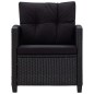 vidaXL 6-tlg. Garten-Sofagarnitur mit Auflagen Poly Rattan Schwarz vidaXL 6-tlg. Garten-Sofagarnitur mit Auflagen Poly Rattan Schwarz