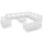 vidaXL 13-tlg. Garten-Lounge-Set Massivholz Kiefer Weiß vidaXL 13-tlg. Garten-Lounge-Set Massivholz Kiefer Weiß