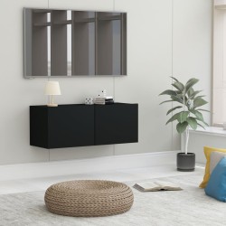 vidaXL TV-Schrank Schwarz 80x30x30 cm Holzwerkstoff