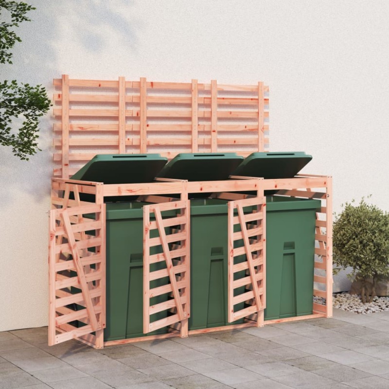 vidaXL Mülltonnenbox für 3 Tonnen Massivholz Douglasie vidaXL Mülltonnenbox für 3 Tonnen Massivholz Douglasie