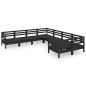 vidaXL 8-tlg. Garten-Lounge-Set Massivholz Kiefer Schwarz vidaXL 8-tlg. Garten-Lounge-Set Massivholz Kiefer Schwarz