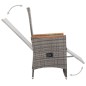 9-tlg. Garten-Essgruppe mit Auflagen Poly Rattan Grau 9-tlg. Garten-Essgruppe mit Auflagen Poly Rattan Grau