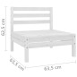 vidaXL 11-tlg. Garten-Lounge-Set Weiß Massivholz Kiefer vidaXL 11-tlg. Garten-Lounge-Set Weiß Massivholz Kiefer