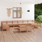 vidaXL 13-tlg. Garten-Lounge-Set Honigbraun Massivholz Kiefer vidaXL 13-tlg. Garten-Lounge-Set Honigbraun Massivholz Kiefer