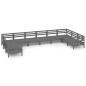 vidaXL 10-tlg. Garten-Lounge-Set Grau Massivholz Kiefer vidaXL 10-tlg. Garten-Lounge-Set Grau Massivholz Kiefer