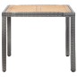 5-tlg. Garten-Essgruppe mit Auflagen Poly Rattan Grau 5-tlg. Garten-Essgruppe mit Auflagen Poly Rattan Grau