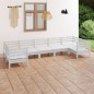 vidaXL 7-tlg. Garten-Lounge-Set Weiß Massivholz Kiefer vidaXL 7-tlg. Garten-Lounge-Set Weiß Massivholz Kiefer