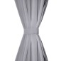 Verdunkelungs-Vorhänge mit Metallringen 135 x 245 cm Grau blackout Verdunkelungs-Vorhänge mit Metallringen 135 x 245 cm Grau blackout