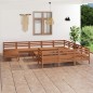 vidaXL 12-tlg. Garten-Lounge-Set Honigbraun Massivholz Kiefer vidaXL 12-tlg. Garten-Lounge-Set Honigbraun Massivholz Kiefer