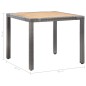 5-tlg. Garten-Essgruppe mit Auflagen Poly Rattan Grau 5-tlg. Garten-Essgruppe mit Auflagen Poly Rattan Grau
