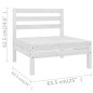 vidaXL 10-tlg. Garten-Lounge-Set Weiß Massivholz Kiefer vidaXL 10-tlg. Garten-Lounge-Set Weiß Massivholz Kiefer
