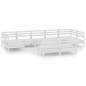 vidaXL 10-tlg. Garten-Lounge-Set Weiß Massivholz Kiefer vidaXL 10-tlg. Garten-Lounge-Set Weiß Massivholz Kiefer
