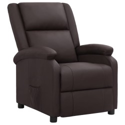 vidaXL Relaxsessel Braun Echtleder