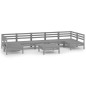vidaXL 8-tlg. Garten-Lounge-Set Grau Massivholz Kiefer vidaXL 8-tlg. Garten-Lounge-Set Grau Massivholz Kiefer