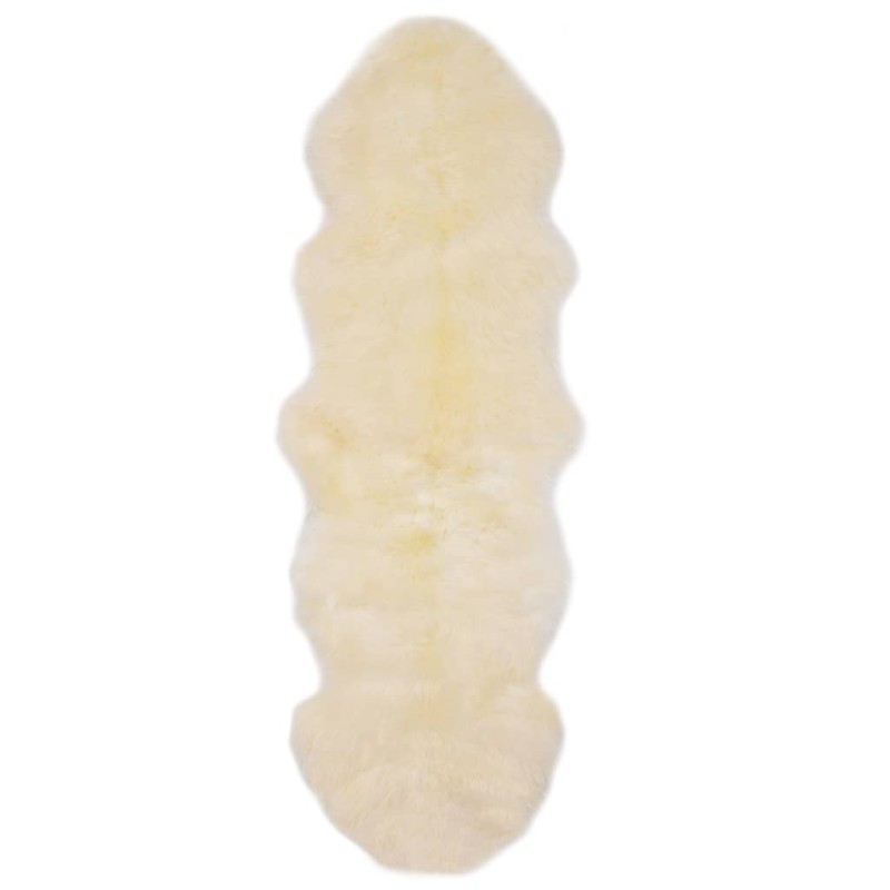vidaXL Schaffell-Teppich 60×180 cm Weiß vidaXL Schaffell-Teppich 60×180 cm Weiß