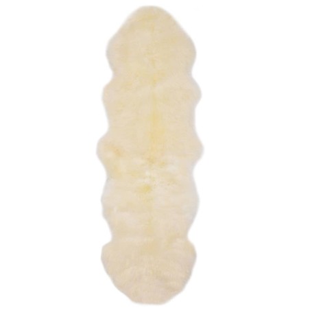 vidaXL Schaffell-Teppich 60×180 cm Weiß