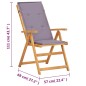 Verstellbare Gartenstühle 2 Stk. Braun Massivholz Akazie Verstellbare Gartenstühle 2 Stk. Braun Massivholz Akazie