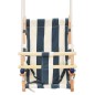 vidaXL Babyschaukel mit Sicherheitsgurt Baumwolle Holz Blau vidaXL Babyschaukel mit Sicherheitsgurt Baumwolle Holz Blau