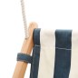 vidaXL Babyschaukel mit Sicherheitsgurt Baumwolle Holz Blau vidaXL Babyschaukel mit Sicherheitsgurt Baumwolle Holz Blau