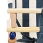 vidaXL Babyschaukel mit Sicherheitsgurt Baumwolle Holz Blau vidaXL Babyschaukel mit Sicherheitsgurt Baumwolle Holz Blau