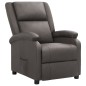 vidaXL Relaxsessel Grau Echtleder vidaXL Relaxsessel Grau Echtleder