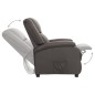 vidaXL Relaxsessel Grau Echtleder vidaXL Relaxsessel Grau Echtleder