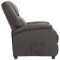 vidaXL Relaxsessel Grau Echtleder vidaXL Relaxsessel Grau Echtleder