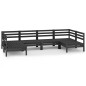 vidaXL 6-tlg. Garten-Lounge-Set Schwarz Massivholz Kiefer vidaXL 6-tlg. Garten-Lounge-Set Schwarz Massivholz Kiefer