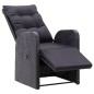3-tlg. Bistro-Set mit Auflagen Poly Rattan Schwarz 3-tlg. Bistro-Set mit Auflagen Poly Rattan Schwarz