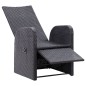 3-tlg. Bistro-Set mit Auflagen Poly Rattan Schwarz 3-tlg. Bistro-Set mit Auflagen Poly Rattan Schwarz