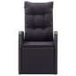 3-tlg. Bistro-Set mit Auflagen Poly Rattan Schwarz 3-tlg. Bistro-Set mit Auflagen Poly Rattan Schwarz