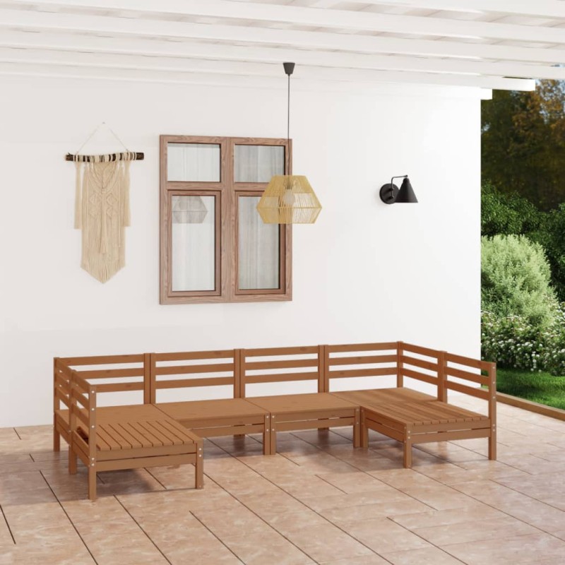 vidaXL 6-tlg. Garten-Lounge-Set Honigbraun Massivholz Kiefer vidaXL 6-tlg. Garten-Lounge-Set Honigbraun Massivholz Kiefer