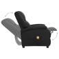 vidaXL Massagesessel Schwarz Echtleder vidaXL Massagesessel Schwarz Echtleder