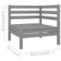 vidaXL 9-tlg. Garten-Lounge-Set Grau Massivholz Kiefer vidaXL 9-tlg. Garten-Lounge-Set Grau Massivholz Kiefer