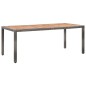 9-tlg. Garten-Essgruppe mit Kissen Poly Rattan Grau 9-tlg. Garten-Essgruppe mit Kissen Poly Rattan Grau