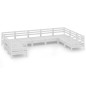 vidaXL 9-tlg. Garten-Lounge-Set Weiß Massivholz Kiefer vidaXL 9-tlg. Garten-Lounge-Set Weiß Massivholz Kiefer