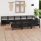 vidaXL 10-tlg. Garten-Lounge-Set Schwarz Massivholz Kiefer vidaXL 10-tlg. Garten-Lounge-Set Schwarz Massivholz Kiefer