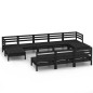vidaXL 10-tlg. Garten-Lounge-Set Schwarz Massivholz Kiefer vidaXL 10-tlg. Garten-Lounge-Set Schwarz Massivholz Kiefer