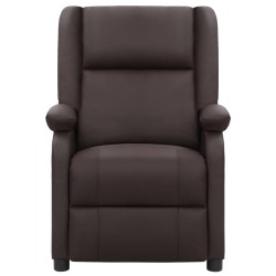 vidaXL Massagesessel Braun Echtleder