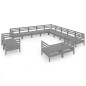 vidaXL 13-tlg. Garten-Lounge-Set Massivholz Kiefer Grau vidaXL 13-tlg. Garten-Lounge-Set Massivholz Kiefer Grau